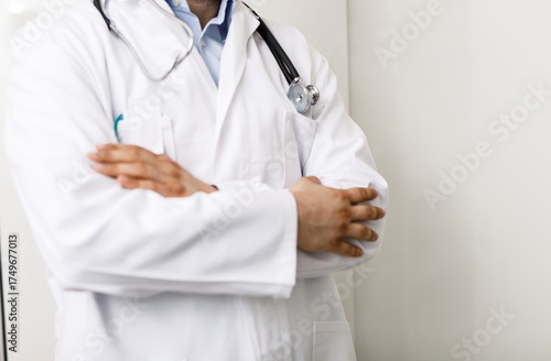 Close-up view of a doctor w...