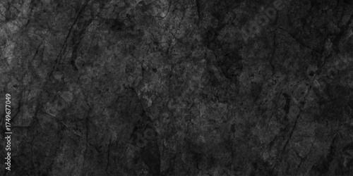 Abstract black wall texture for pattern background, dark concrete floor or old grunge background with black, old loft style raw concrete wall, dark grey textured grunge concrete black wall background.
