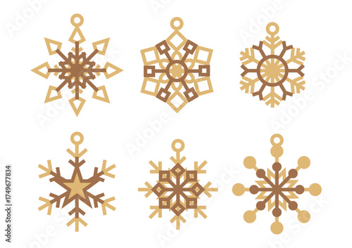 Snowflakes keychain laser cut design