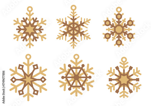 Snowflakes keychain laser cut design