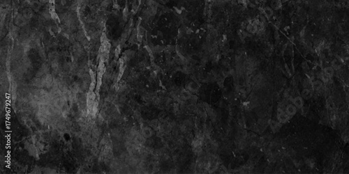 Abstract black wall texture for pattern background, dark concrete floor or old grunge background with black, old loft style raw concrete wall, dark grey textured grunge concrete black wall background.