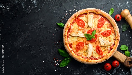 Delicious Pizza with Toppings.