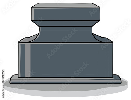 Abstract Geometric Monument Stone Structure Isolated