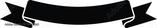 Black banner vector graphic ribbon illustration for text decoration message