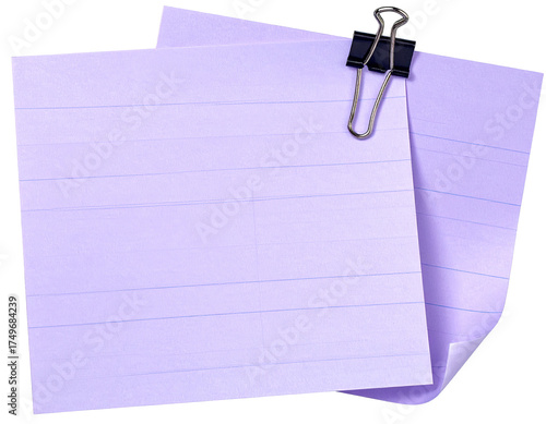 Two lined lavender sticky notes