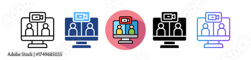 Online Meeting multiple icon