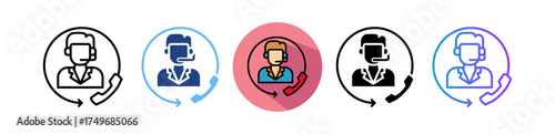 Customer Support multiple icon