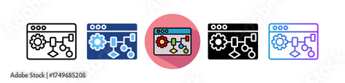 Process Flow multiple icon
