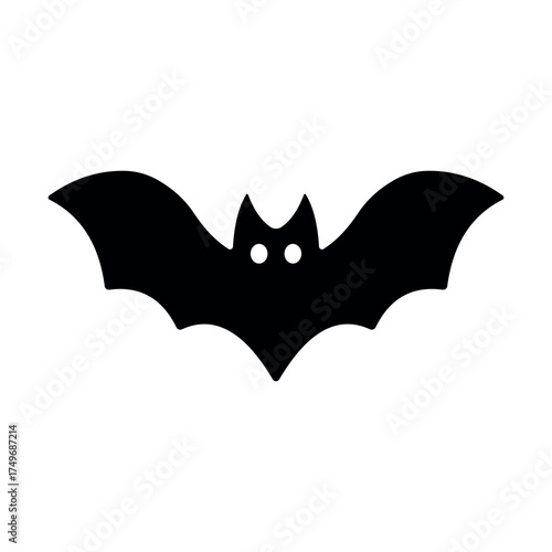 
An illustration of a black icon of a Halloween holiday attribute on a white background