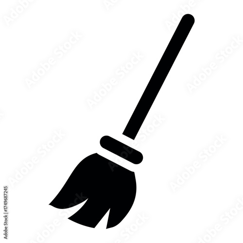 
An illustration of a black icon of a Halloween holiday attribute on a white background