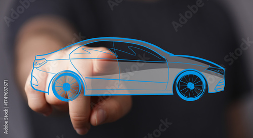 Modern car design concept. ...