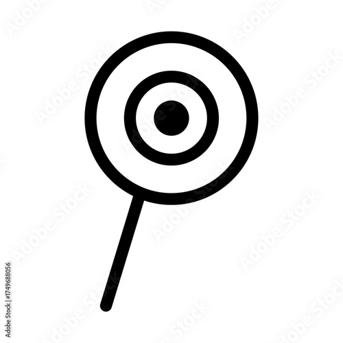 
An illustration of a black icon of a Halloween holiday attribute on a white background