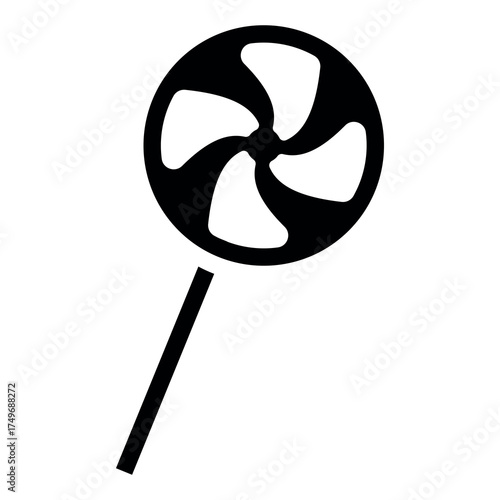
An illustration of a black icon of a Halloween holiday attribute on a white background