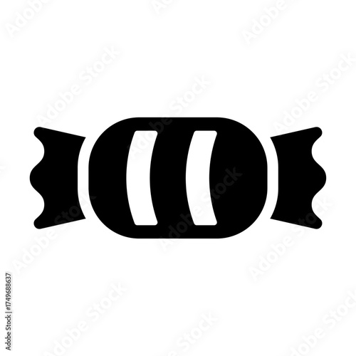 
An illustration of a black icon of a Halloween holiday attribute on a white background