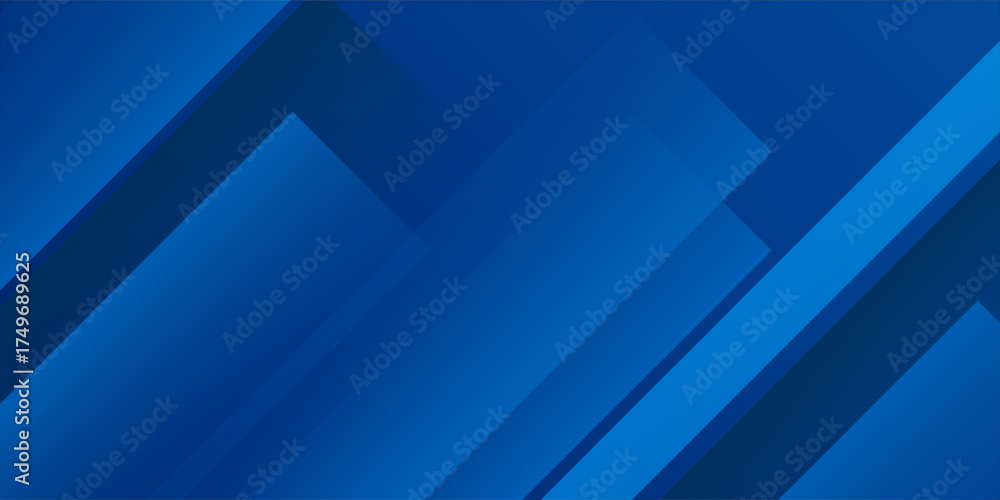 Obraz premium Abstract blue background with glowing geometric lines. Modern blue gradient square shape design. Futuristic technology concept. Suit for brochure, corporate, website, poster, banner,