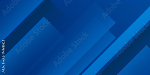 Abstract blue background with glowing geometric lines. Modern blue gradient square shape design. Futuristic technology concept. Suit for brochure, corporate, website, poster, banner,