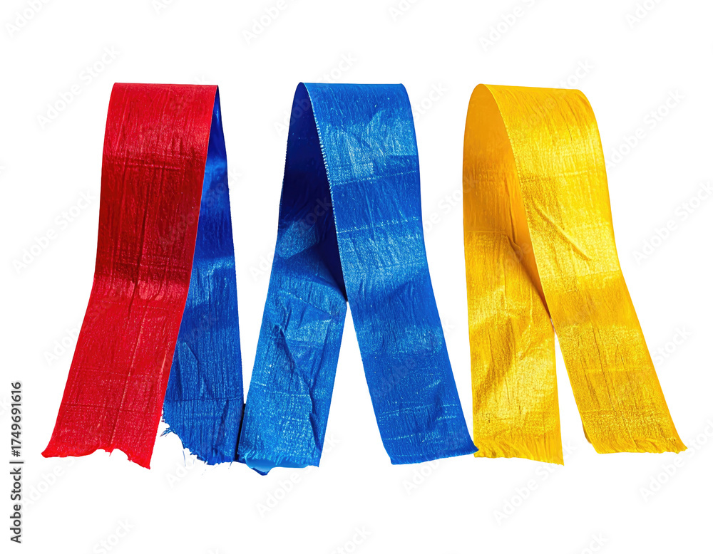 Fototapeta premium Three colorful ribbons