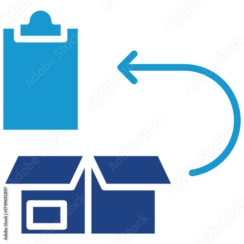 Return Policy glyph color icon