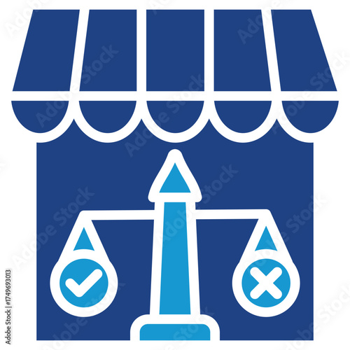 Marketplace Ethics glyph color icon