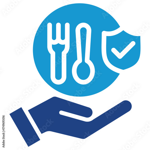 Food Security glyph color icon
