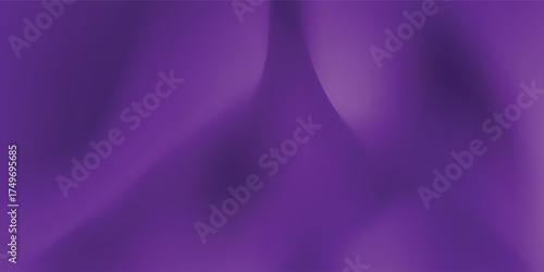 Aesthetic Light purple wave abstract background. Gradient. The surface texture of the fabric is firm. Dark colored background with space for design. Eps 10