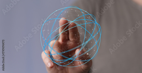 Abstract image of hand inte...