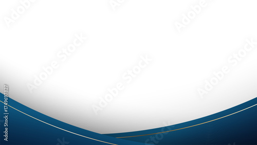 Blue Gold Wave Abstract Shape Border and Corner Frame Vector Set Collection. Decorative Elements Corners, Borders, and Frame