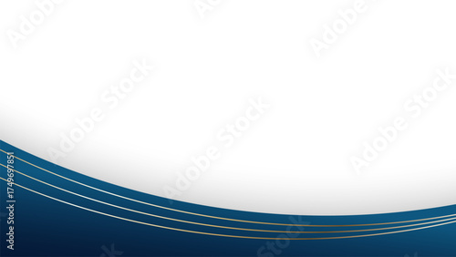 Blue Gold Wave Abstract Shape Border and Corner Frame Vector Set Collection. Decorative Elements Corners, Borders, and Frame