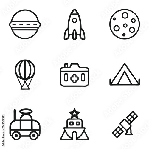 Comprehensive icon set for diverse applications