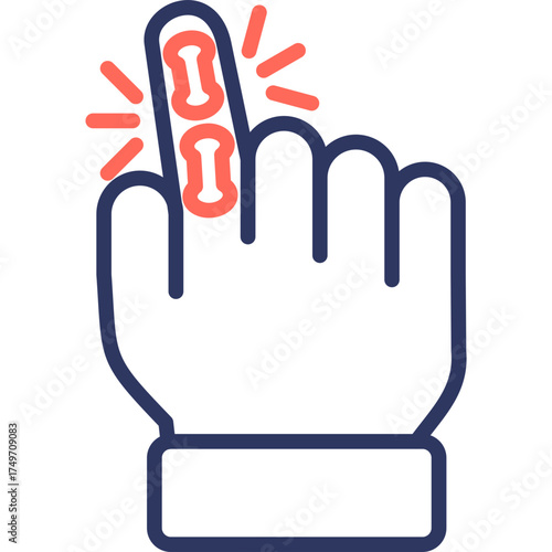 Inflammation line color icon
