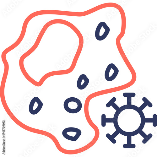 Macrophage line color icon
