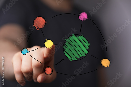 Abstract image of a hand in...