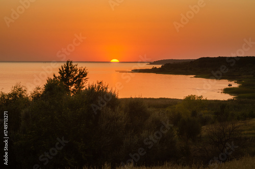 sunset on the river