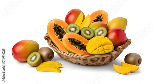 Tropical Fruit Basket - A Colorful and Healthy Display.