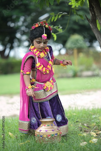 Little Radha – Adorable Baby Dressed as Goddess Radha on Radhashtami