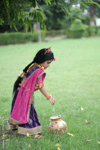 Little Radha – Adorable Baby Dressed as Goddess Radha on Radhashtami