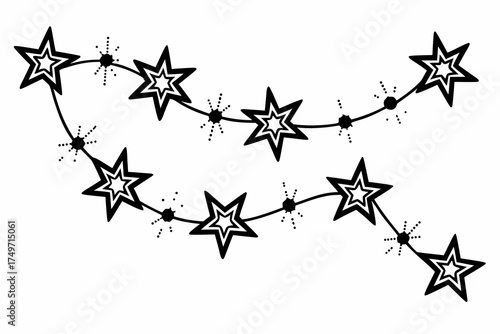 black and white stars