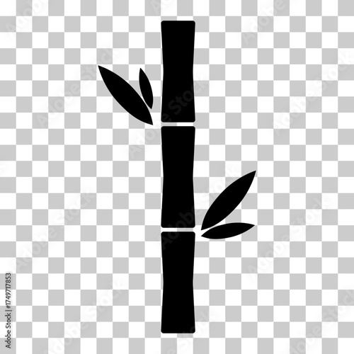 Bamboo leaf icon, nature tropical symbol design, web sign vector illustration .
