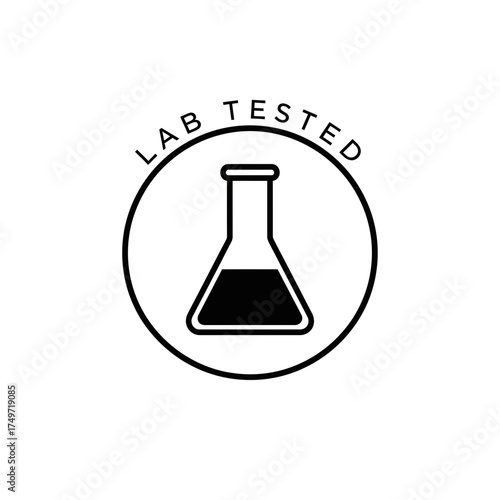 Lab Tested Badge Icon – Certified Science and Quality Assurance Symbol