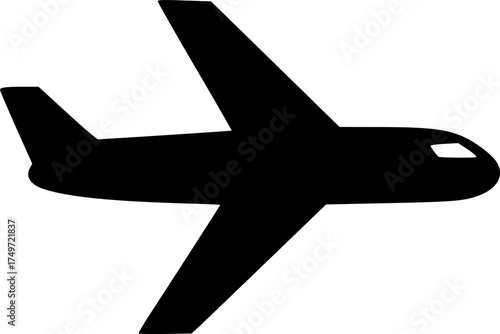 plane travel icon on transparent background flat vector icon for apps and websites
