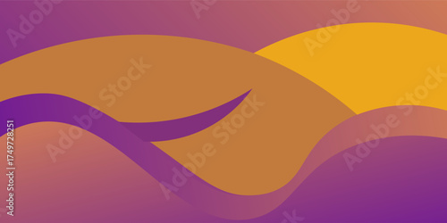 Colorful abstract background with gradient smooth wave lines. Modern vector illustration design