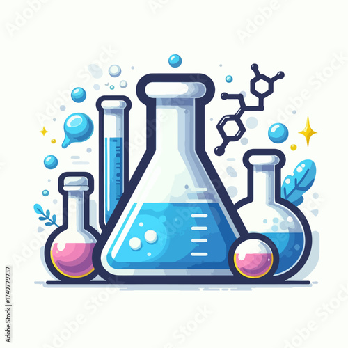 Cute cartoon pink jellyfish with a happy face and colorful tentacles swimming underwater, isolated on a white background.