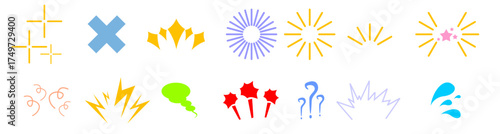 Vibrant set of playful graphic elements perfect for adding a pop to your designs and making your message stand out with eye catching icons