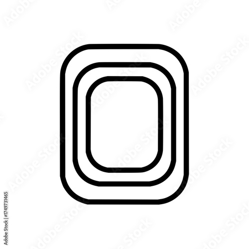 Three rounded rectangles nested inside each other in a vertical arrangement on a white background image