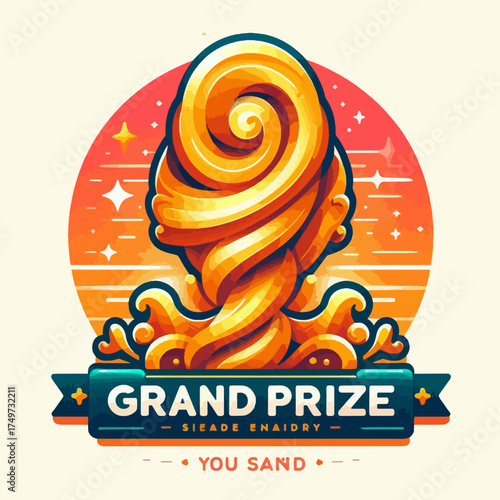 A cute, cartoonish illustration of a small brown monkey with big, expressive eyes and a playful tail.