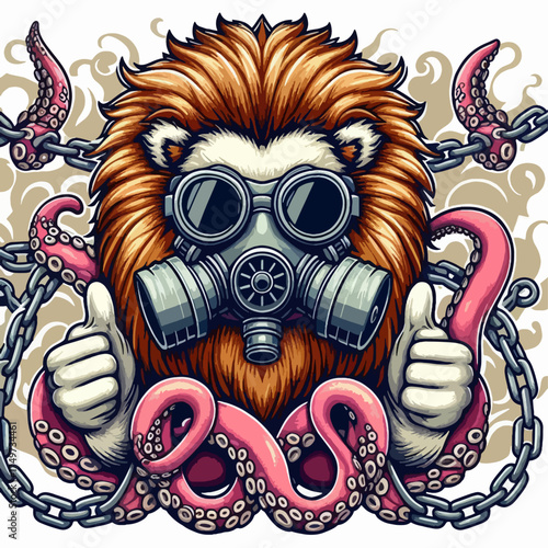 Vibrant illustration of a majestic adult tiger and a cute cub surrounded by whimsical Asian-inspired decorative elements and nature motifs.