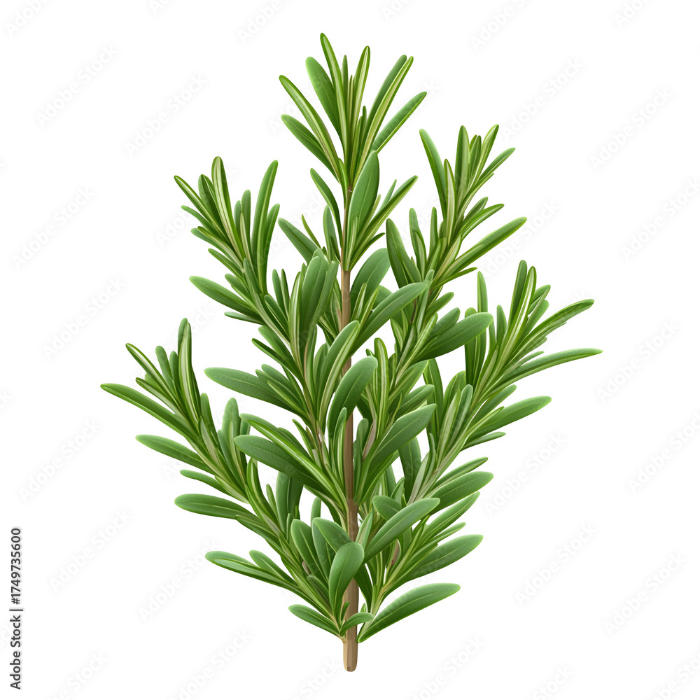 Fototapeta premium Vibrant green plant detail against transparent background