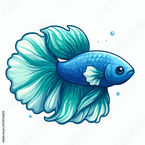 Cute cartoon pink jellyfish with a happy face and colorful tentacles swimming underwater, isolated on a white background.