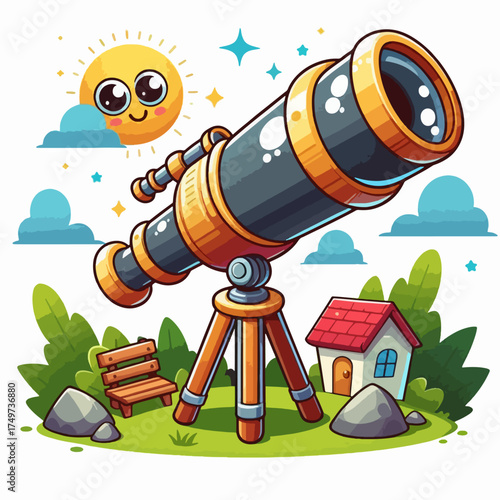 A cute, cartoonish illustration of a small brown monkey with big, expressive eyes and a playful tail.