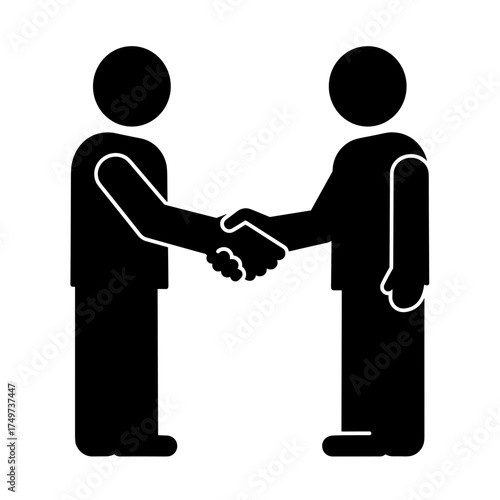 Two men shaking hands in agreement for International Men's Day  